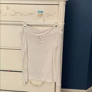 american eagle off the shoulder shirt